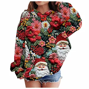 Худи Рождественский, для детей, цветной, с длинными рукавами и капюшоном, с оленем - Фото 1