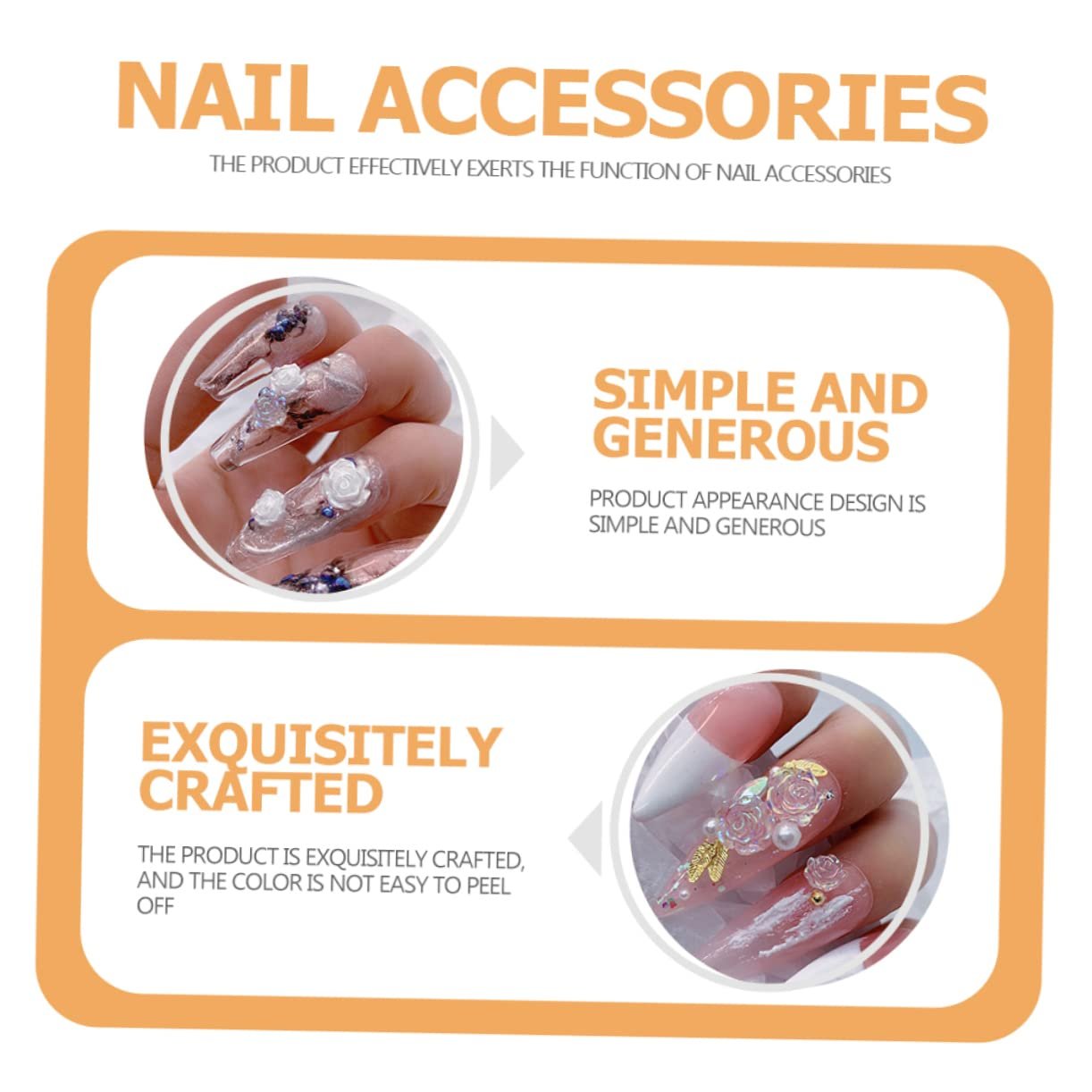 Цветок для ногтей Camellia Белый, фото №7