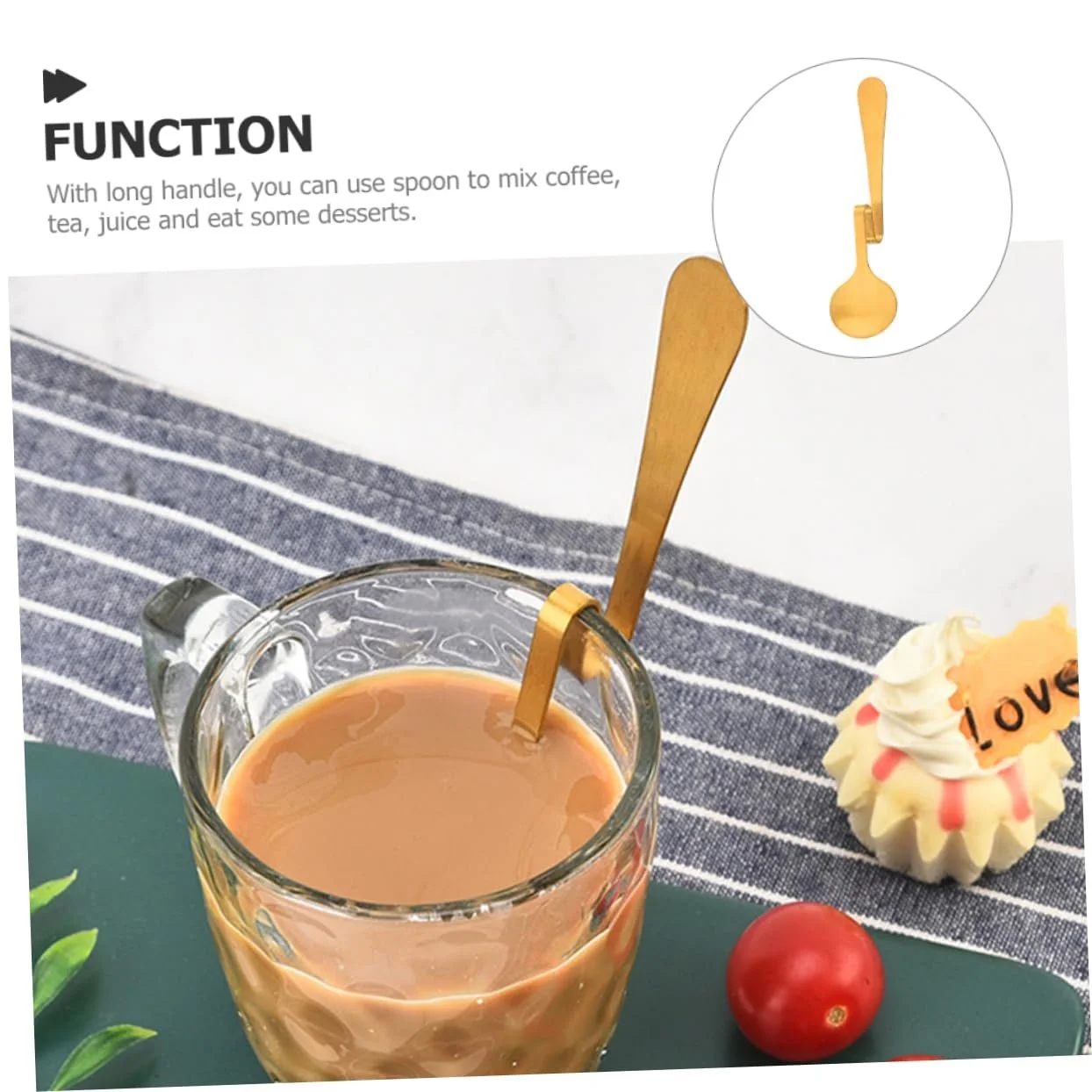 Ложка для напоїв HEMOTON Елегантна з нержавіючої сталі, фото №5