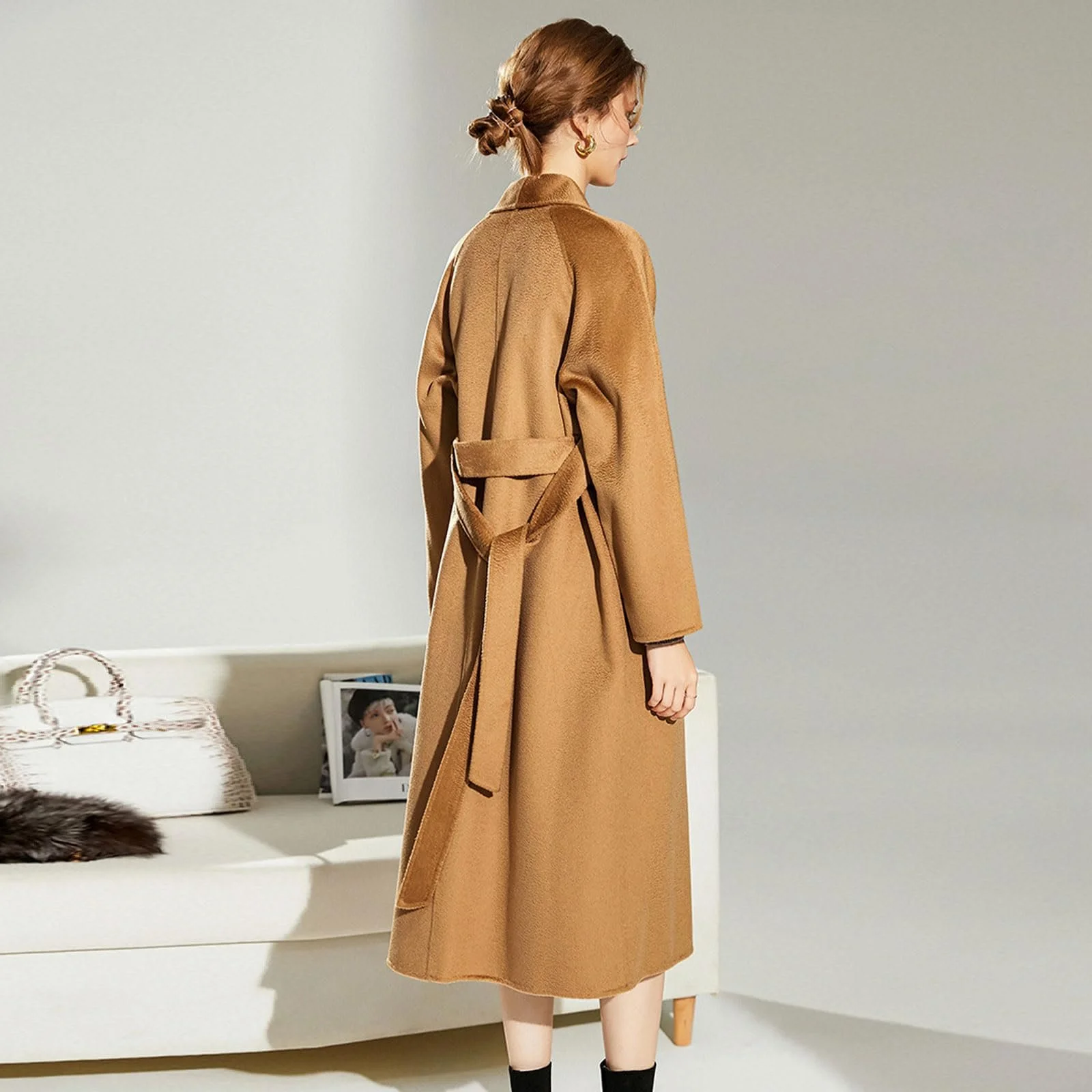 Вовняне пальто BAICAIBAI Жіноче зимове, фото №2 Вовняне пальто BAICAIBAI Жіноче зимове, фото №2