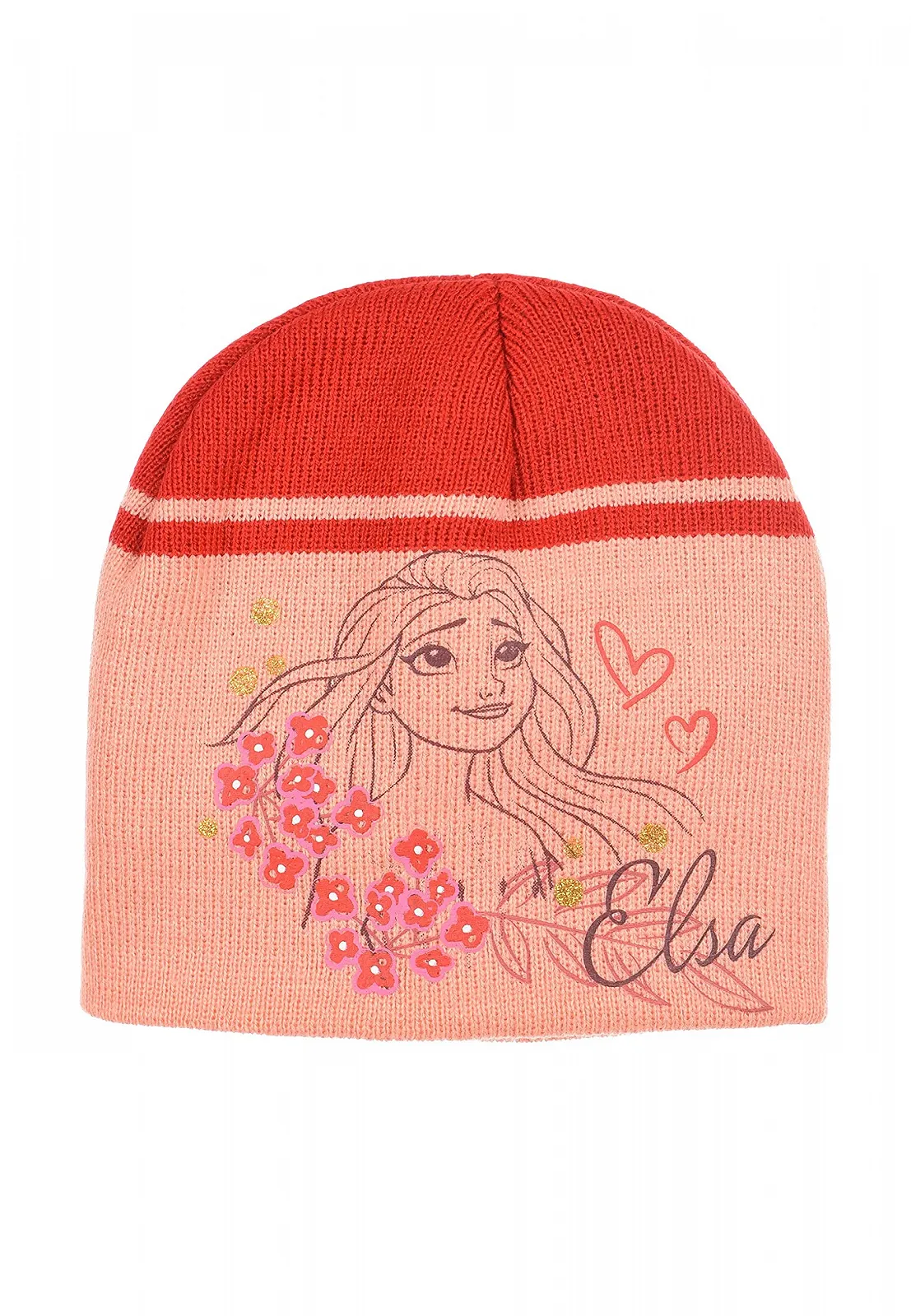 Шапка детская зимняя Sun City Frozen Elsa для девочек, красная, фото №1 Шапка детская зимняя Sun City Frozen Elsa для девочек, красная, фото №1