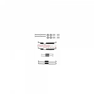 Комплект аксесуарів, гальмівні колодки METZGER 105-0813 для HYUNDAI, задня вісь - Фото 1