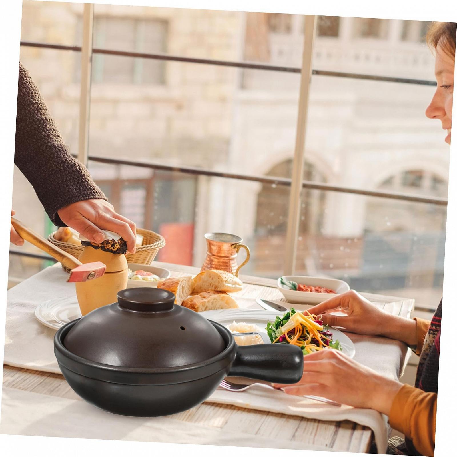 Ківш для запікання Toyvian керамічний з кришкою Термостійкий, фото №6