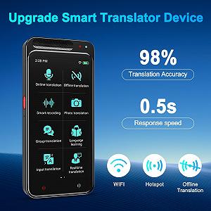 Устройство для перевода голоса, интеллектуальный AI переводчик на 138 языков с большим сенсорным экраном 4,1 дюйма цена на synthetic.ua - Фото 1 Устройство для перевода голоса, интеллектуальный AI переводчик на 138 языков с большим сенсорным экраном 4,1 дюйма synthetic.ua - Фото 1