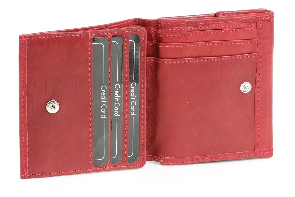 Кошелек LEAS Small Leather Boxed Style из кожи, вишневый, фото №3