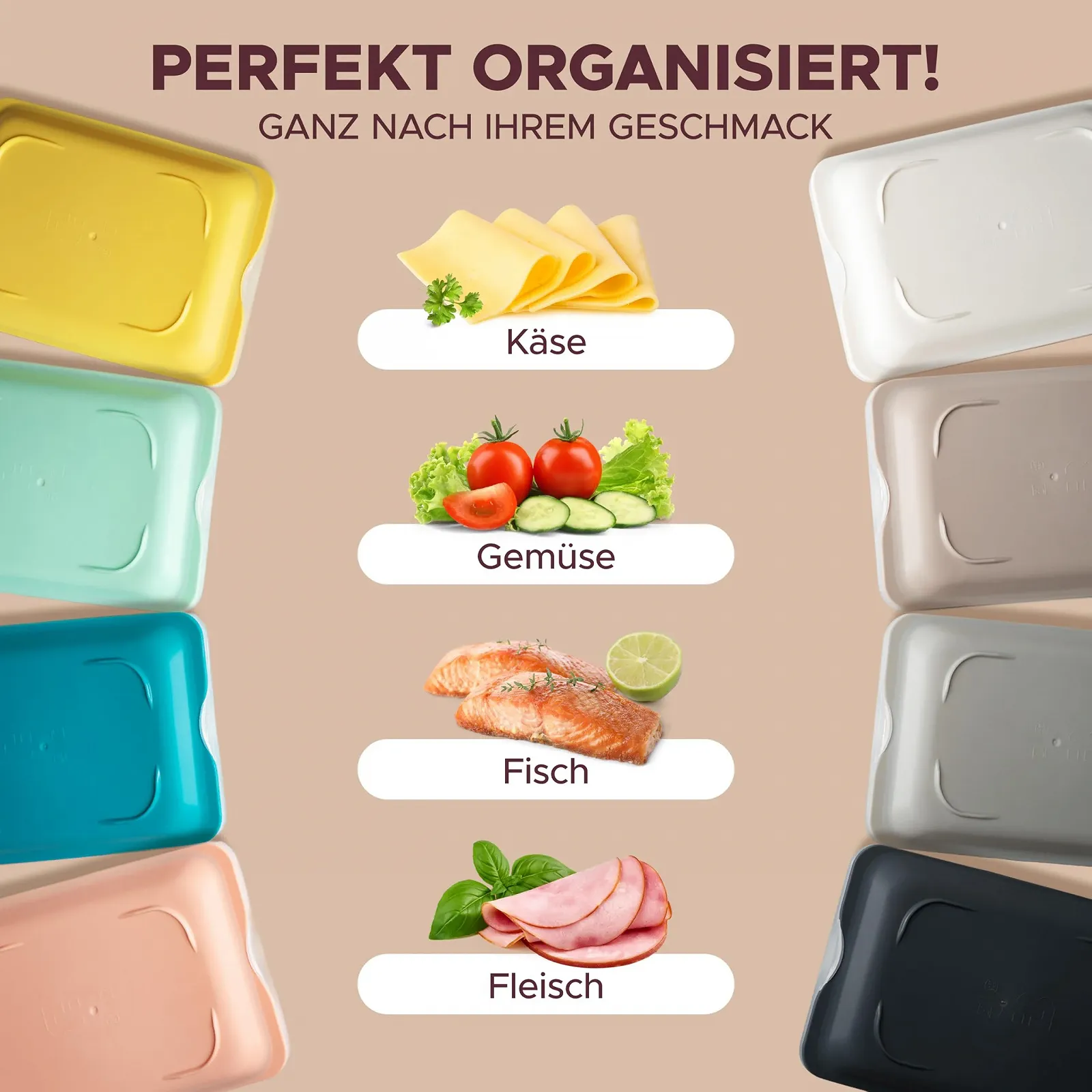 Контейнери для зберігання продуктів у холодильнику Набір 4 шт. Що складаються з крейдяною ручкою та 4 етикетками Monochrome, фото №8 Контейнери для зберігання продуктів у холодильнику Набір 4 шт. Що складаються з крейдяною ручкою та 4 етикетками Monochrome, фото №8