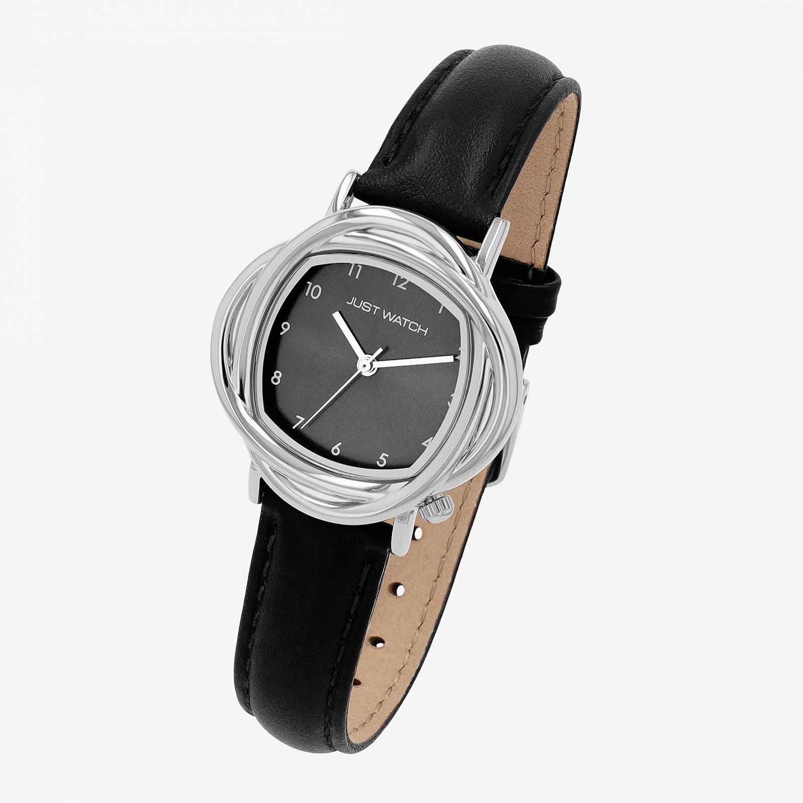 Жіночий годинник Antoni Just Watch з шкіряним ремінцем, вигнутий корпус, темно-синій, фото №5 Жіночий годинник Antoni Just Watch з шкіряним ремінцем, вигнутий корпус, темно-синій, фото №5