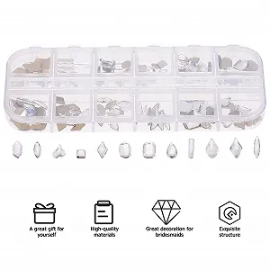 Стразы Тип Healvian, 2 коробки, металлические, для ногтей, кристаллы, украшения для маникюра synthetic.ua - Фото 1