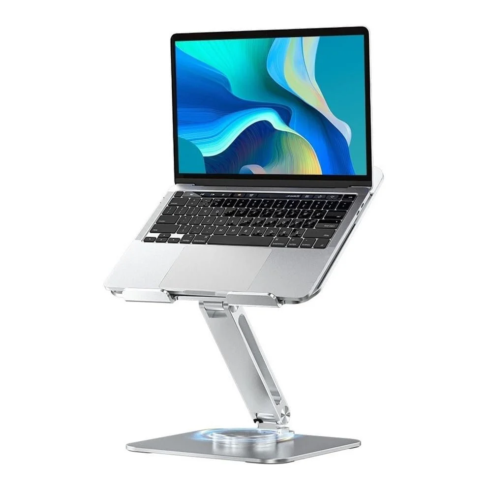 Підставка для ноутбука/планшета з обертанням на 360 Регульована охолоджуюча з алюмінієвого сплаву, фото №1 Підставка для ноутбука/планшета з обертанням на 360 Регульована охолоджуюча з алюмінієвого сплаву, фото №1
