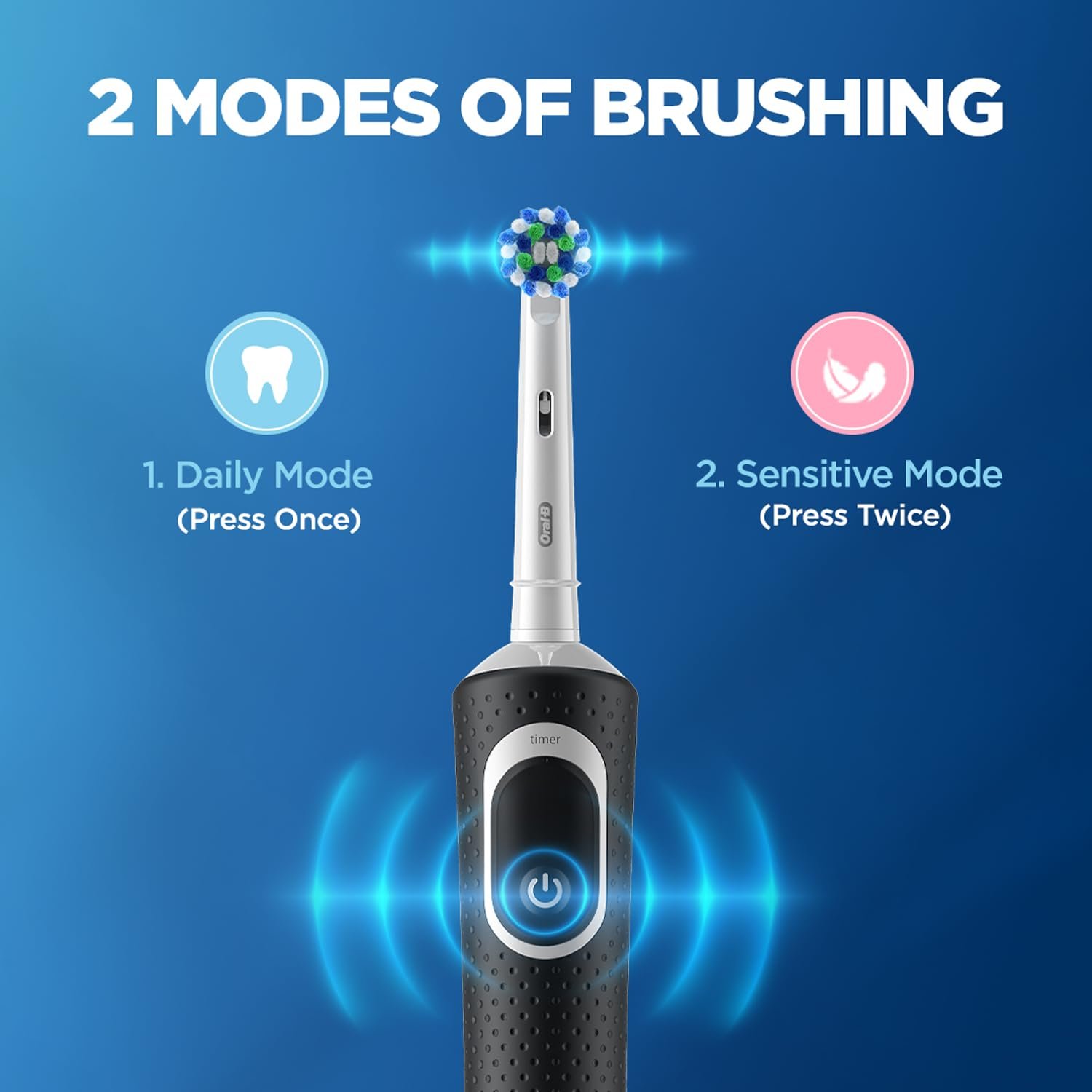 Електрична зубна щітка ORAL-B Vitality 100 Cross Action Negro, фото №3