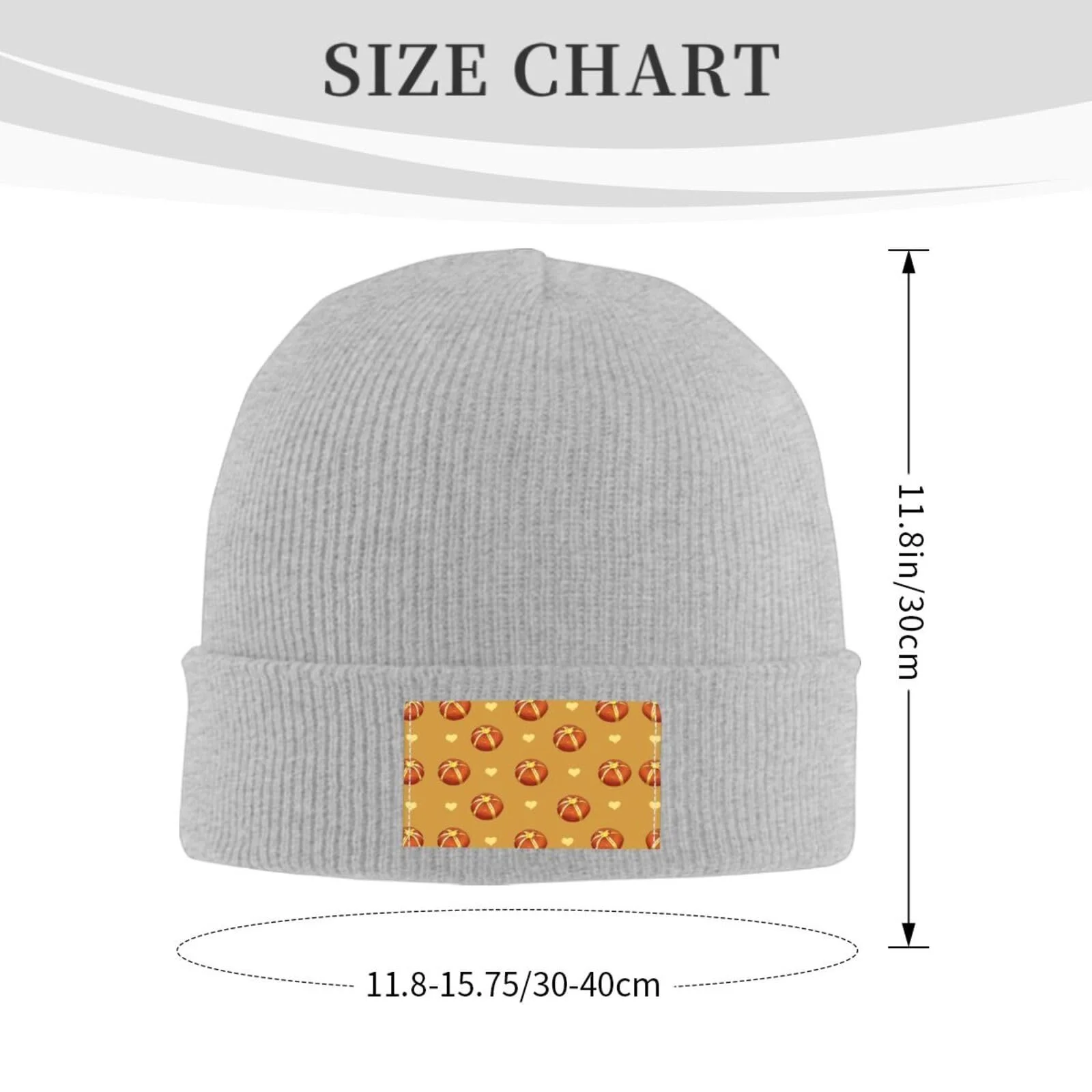 В'язана шапка YYHHAOFA з принтом хліба з маслом чорна тепла, фото №2