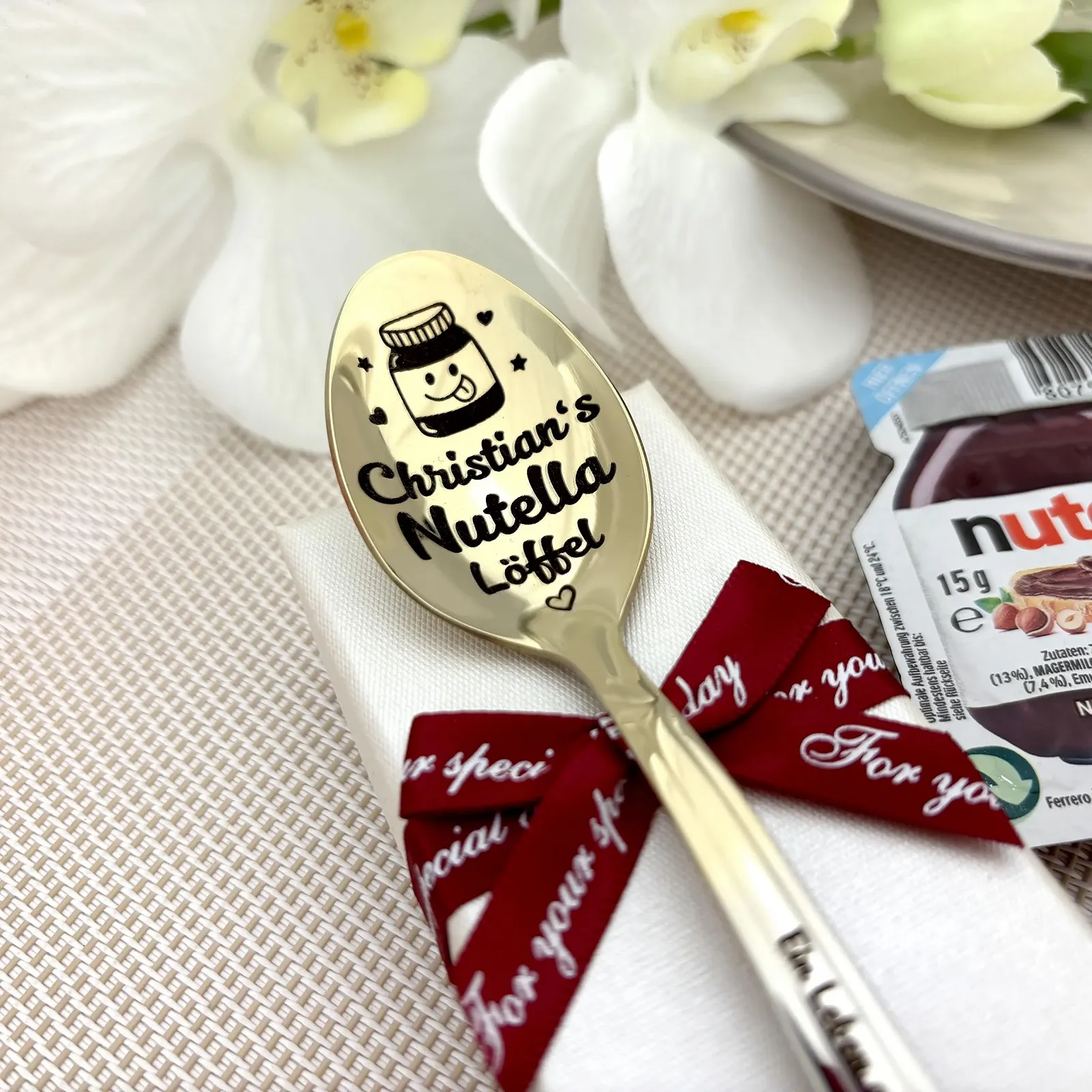 Ложка Nutella Mini с персональной гравировкой, фото №3