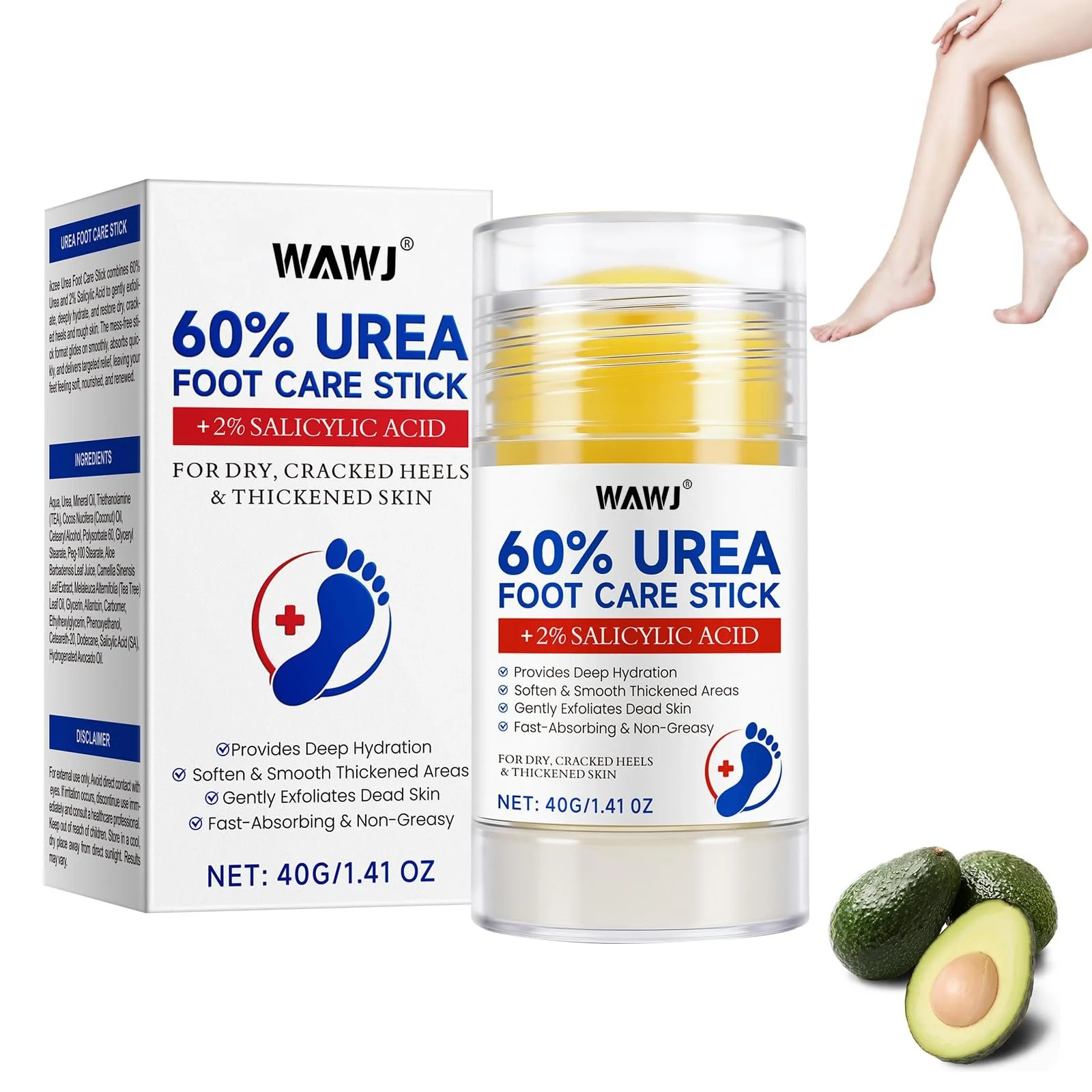 Крем для ног увлажняющий против трещин с салициловой кислотой 60% для экстремальной сухости, фото №1