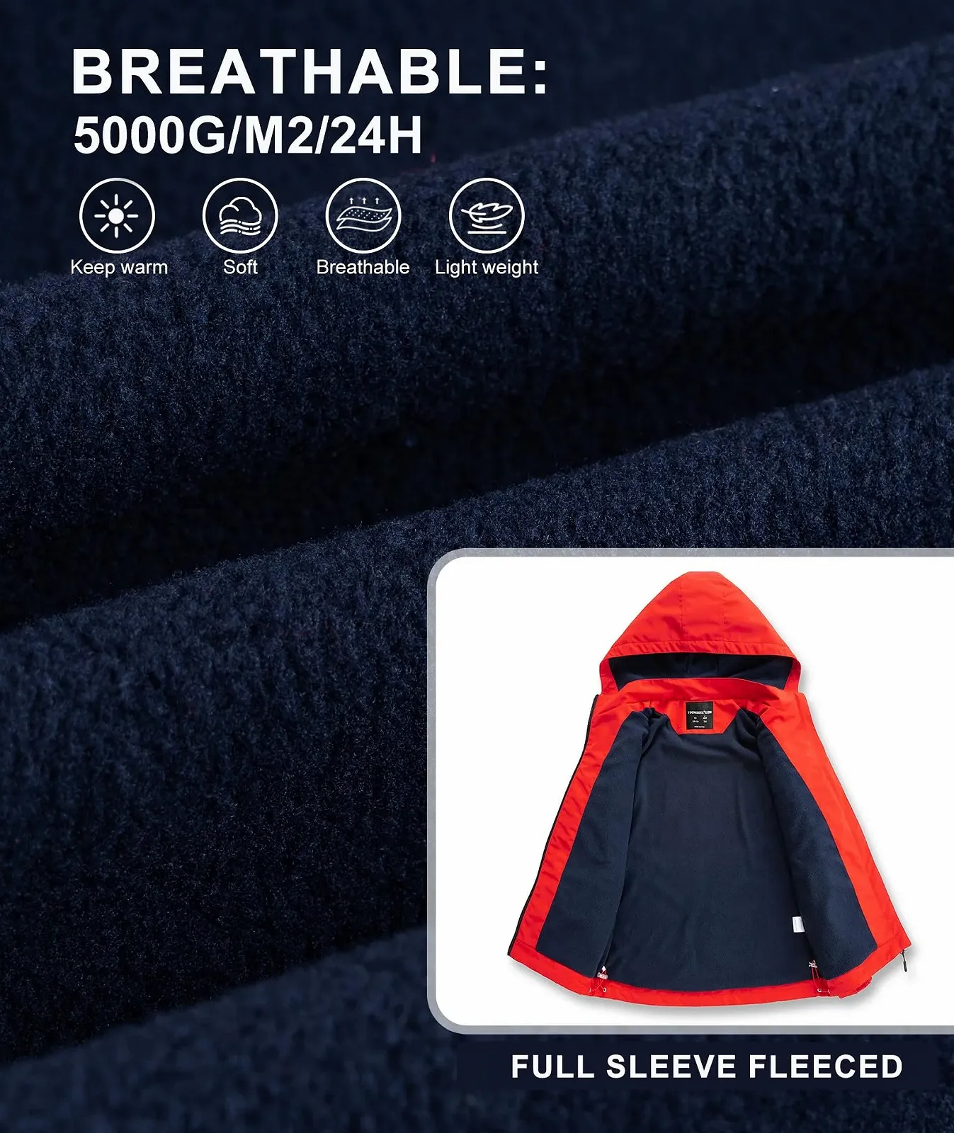 Детская водонепроницаемая куртка от дождя YoungSoul со съёмным капюшоном, фото №4