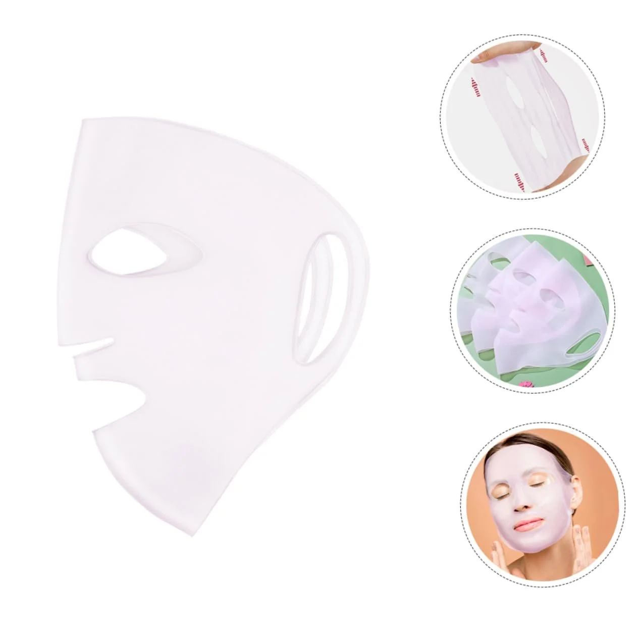Багаторазова маска для обличчя WRITWAA, частково прозора для догляду за шкірою, фото №9