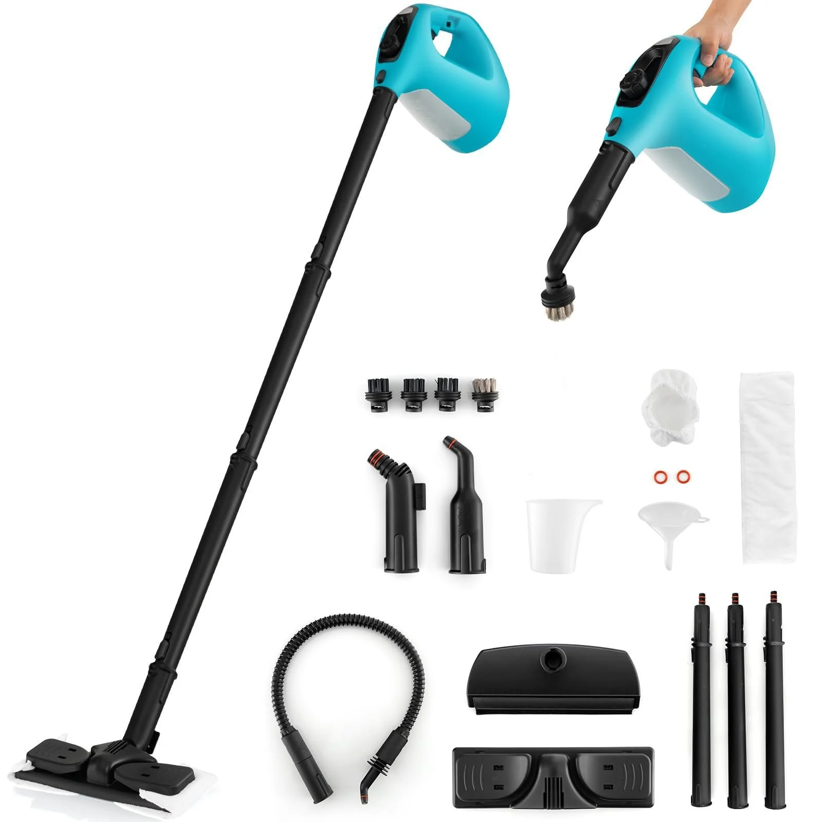 Портативный ручной пароочиститель GOPLUS 1500 Вт 400 мл 2 бар Синий, фото №1