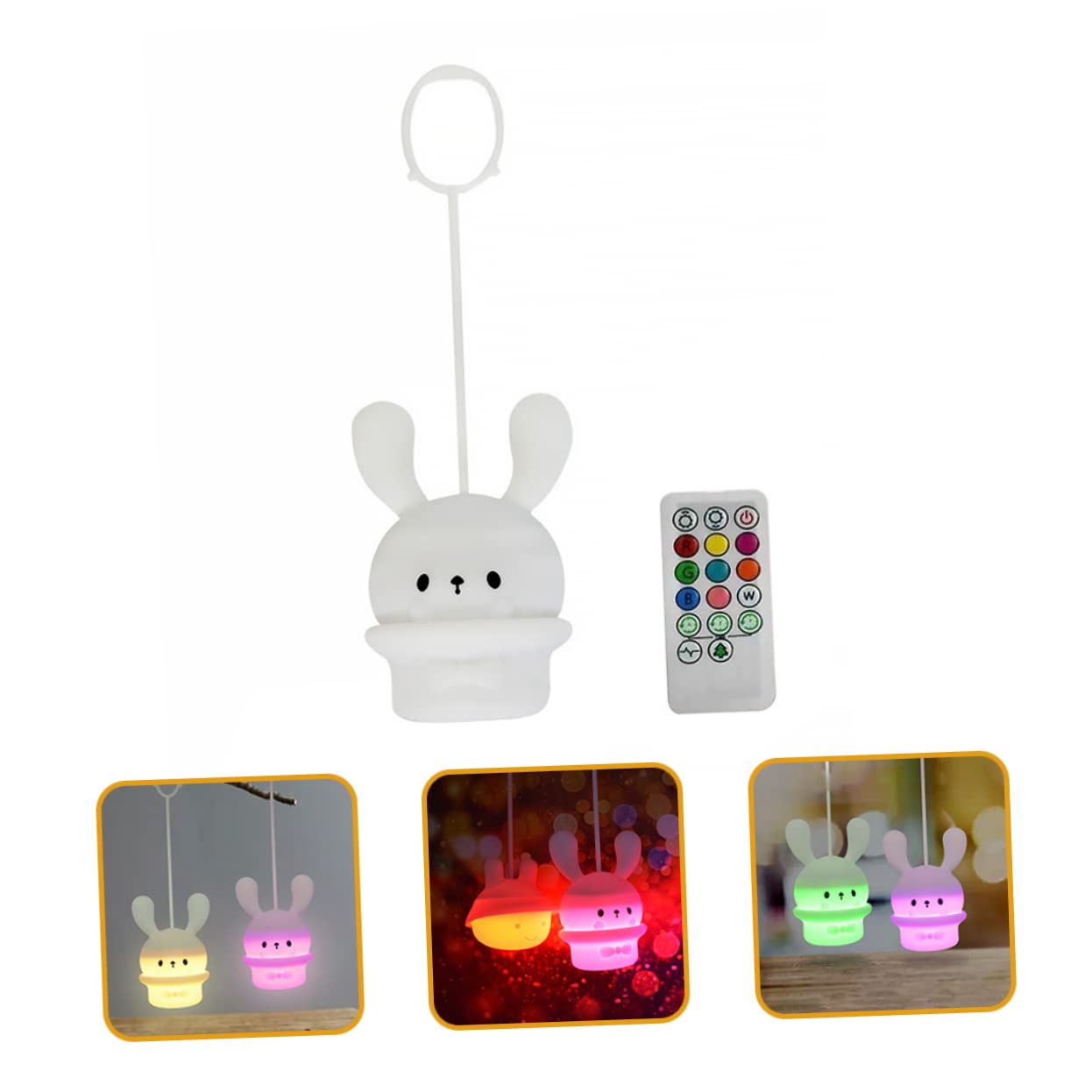 Лампа Zerodeko Pack Long Ear Rabbit из силикона Сенсорная лампа для детей, фото №4