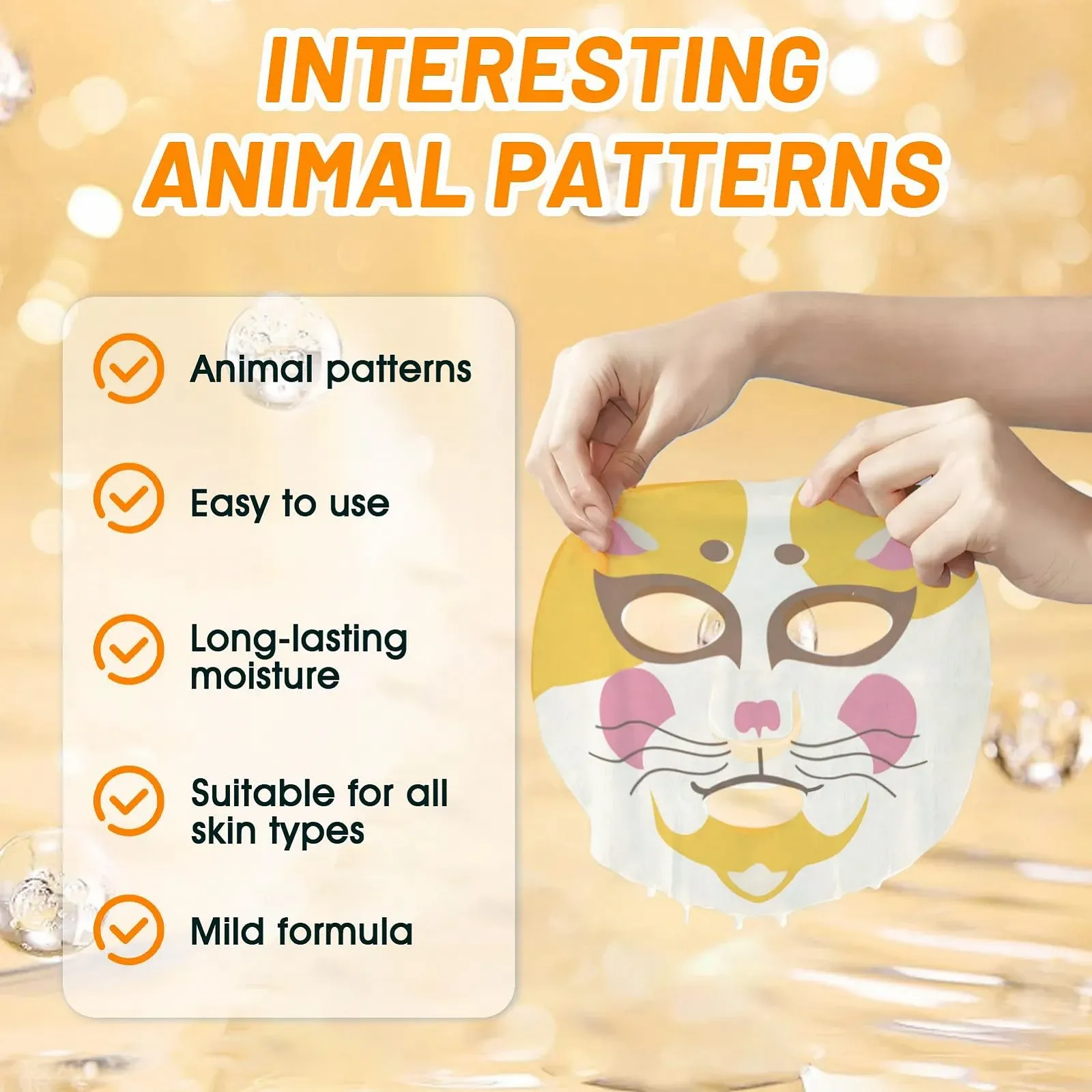 Тканевая маска для лица Набор Animal Маски для лица для подростков и женщин для всех типов кожи, фото №2