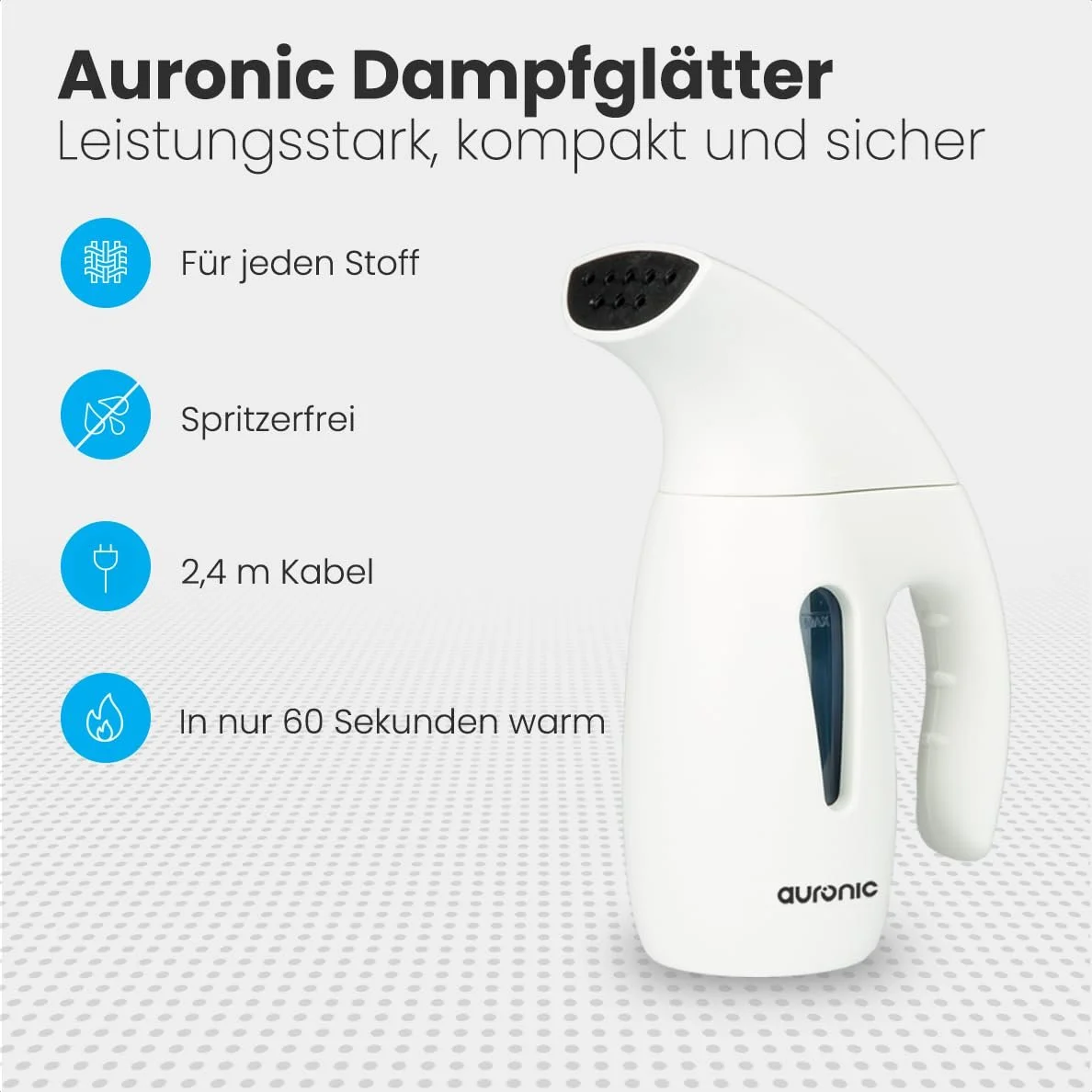 Отпариватель-щетка Auronic 180 мл White, фото №7