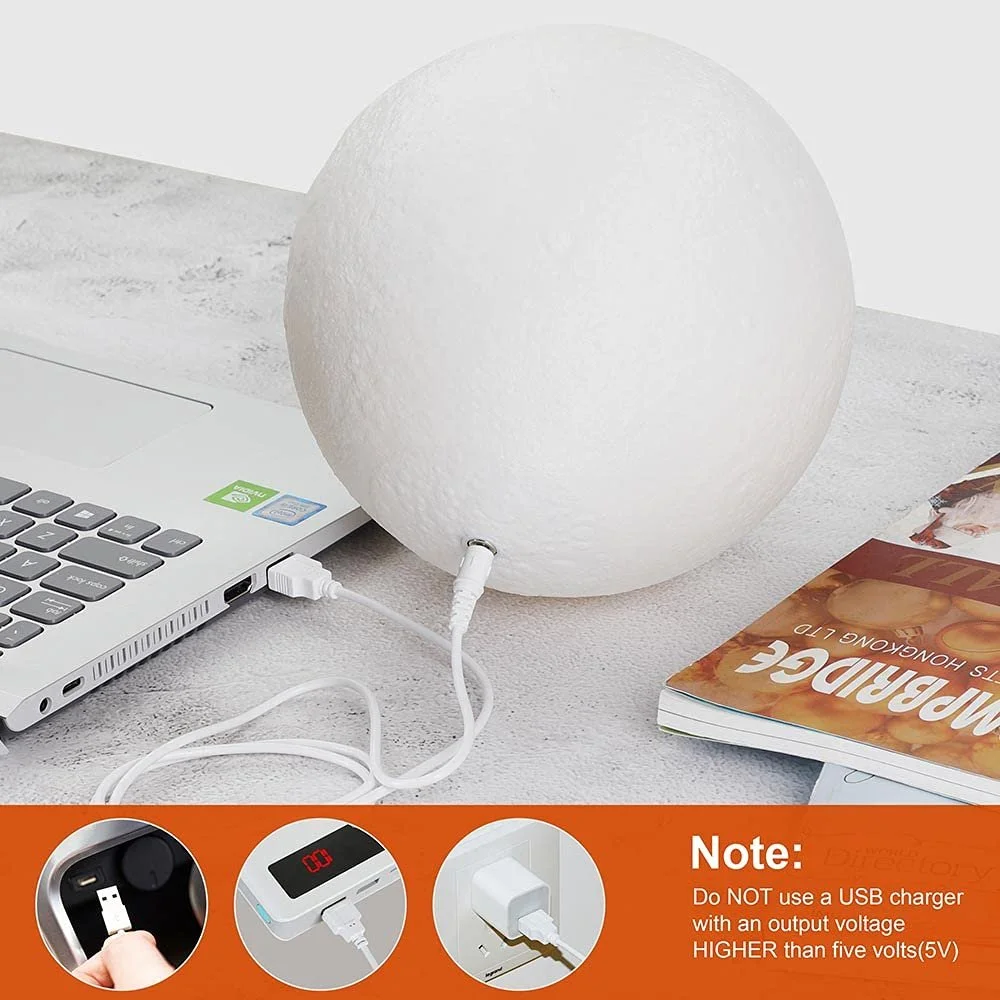 Настільна лампа BAKAJI Moon Shape LED 18 см, фото №8