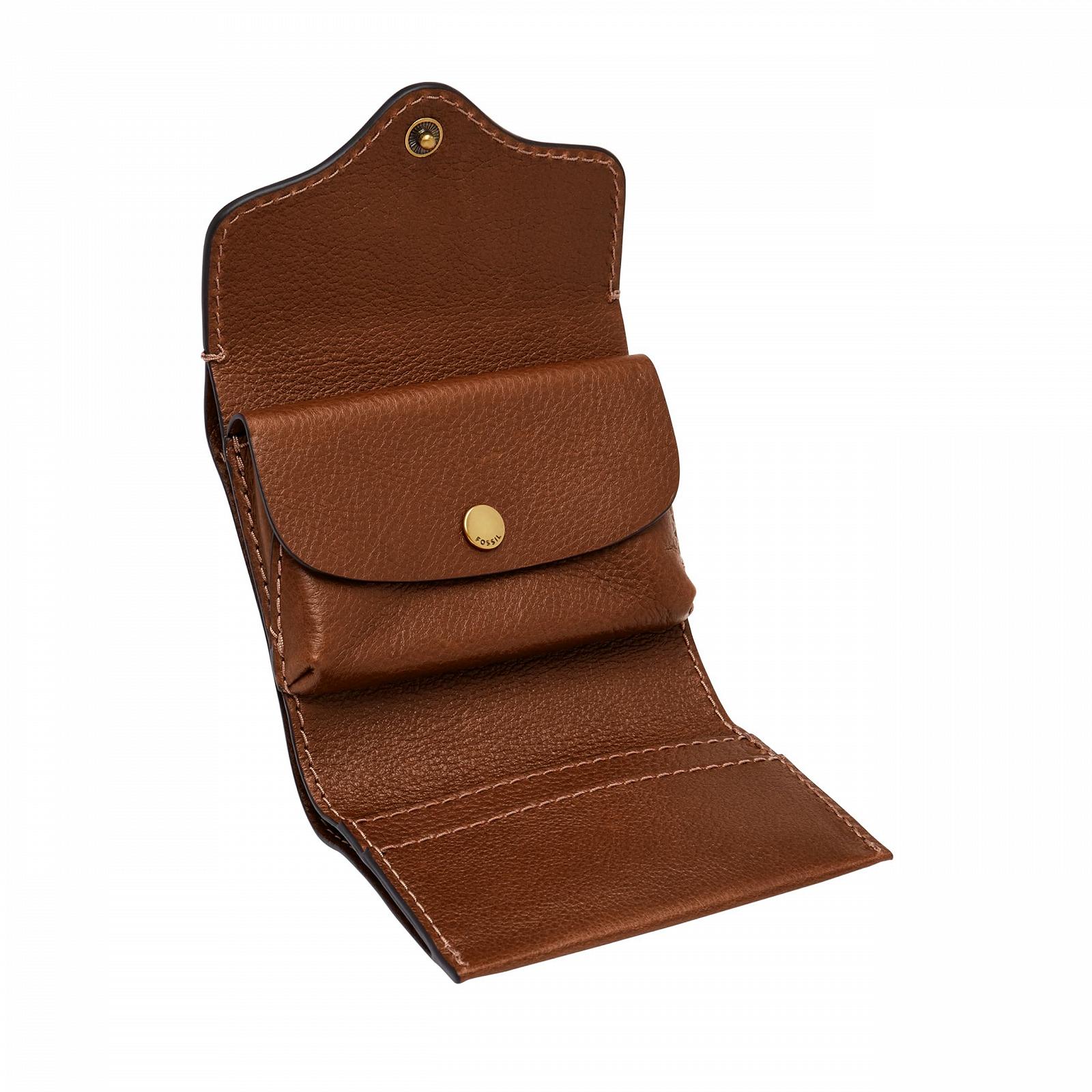 Женский кошелек-трифолд Fossil Heritage SL8231200 Коричневый, L 9.8 см, Ш 2.2 см, В 8 см, коричневый, фото №3