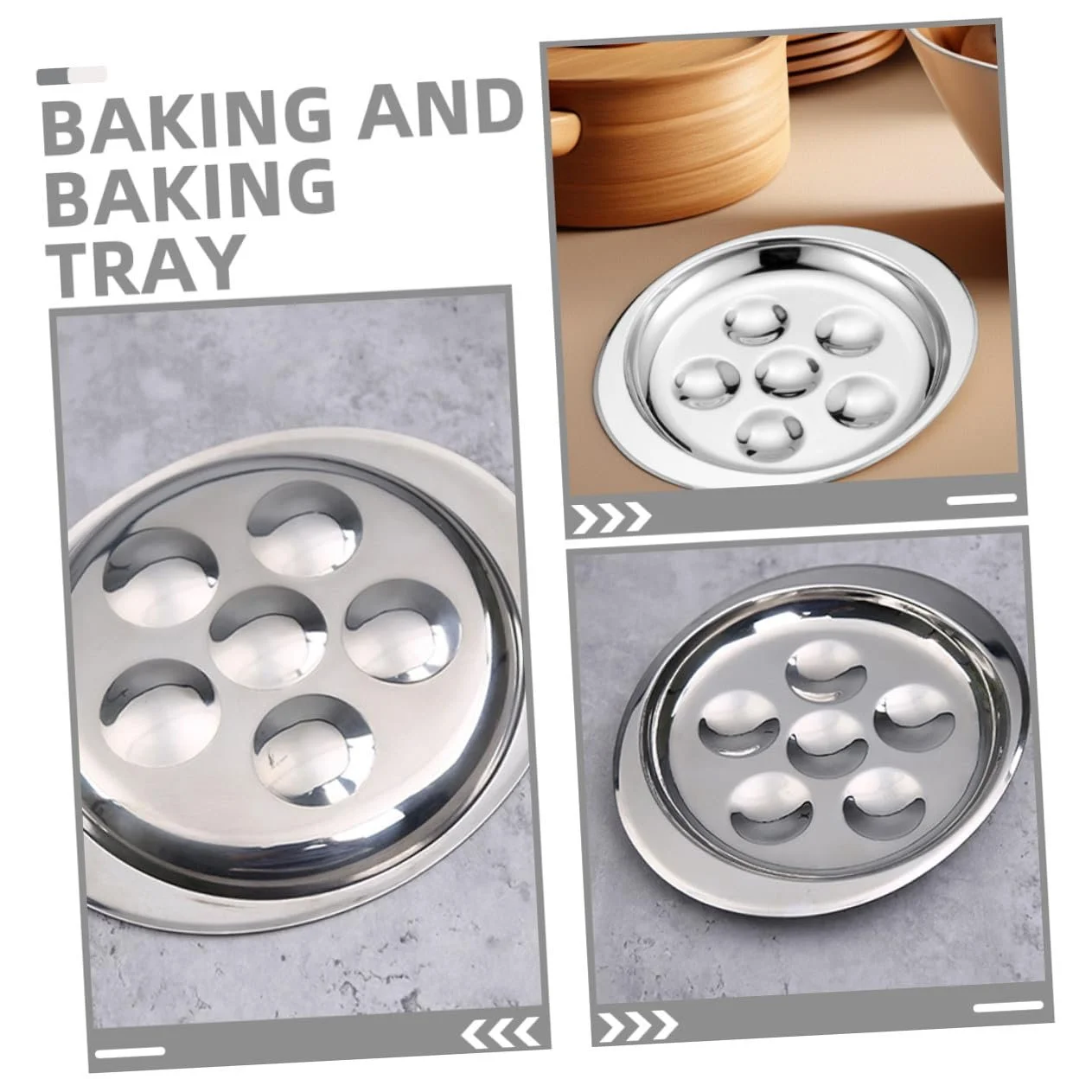 Форма для запекания улиток TOYANDONA 2 шт. из нержавеющей стали на 6 отверстий термостойкая, фото №7