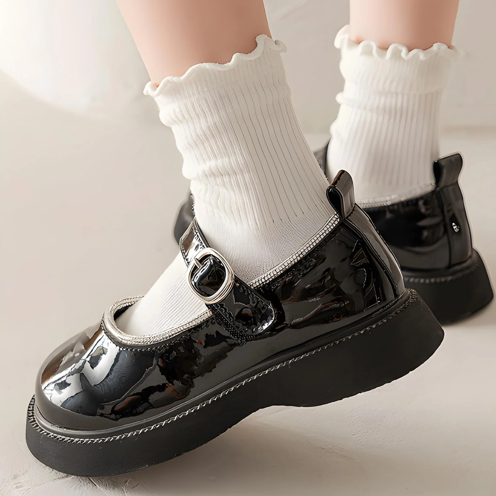 Шкарпетки з рюшами жіночі, 10 пар, Білий, 36-42, фото №7 Шкарпетки з рюшами жіночі, 10 пар, Білий, 36-42, фото №7