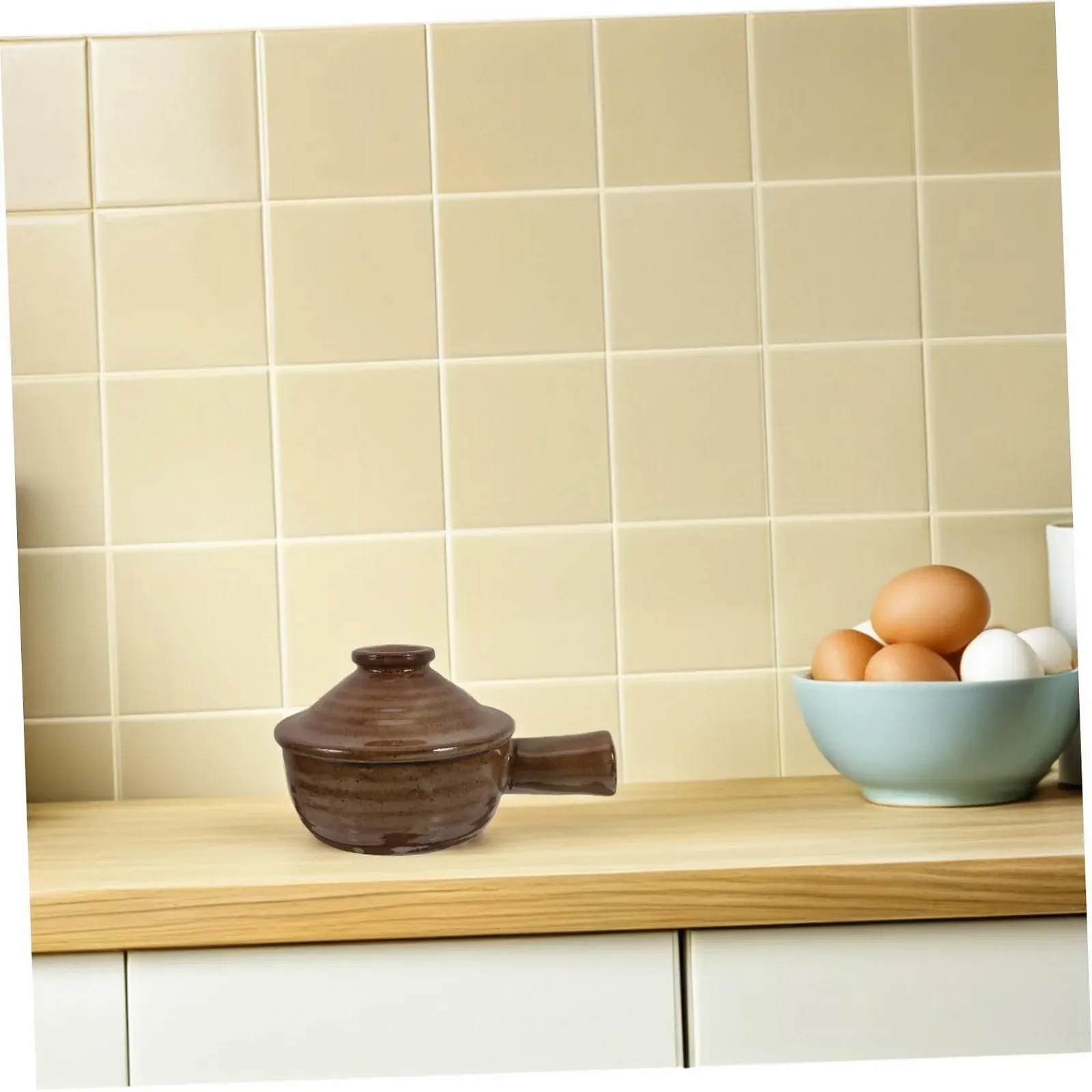 Набір ковшів для тушкування VALICLUD 2 шт. керамічні з кришкою та ручками для мікрохвильової печі, фото №7