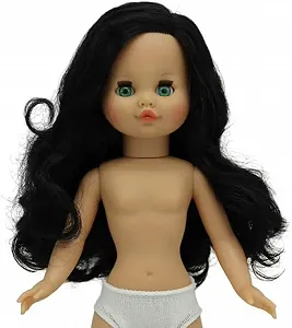 Лялька Folk Artesanía Sintra Nude Collection Original 01-NV 40 см Довге Хвилясте Волосся synthetic.ua - Фото 1