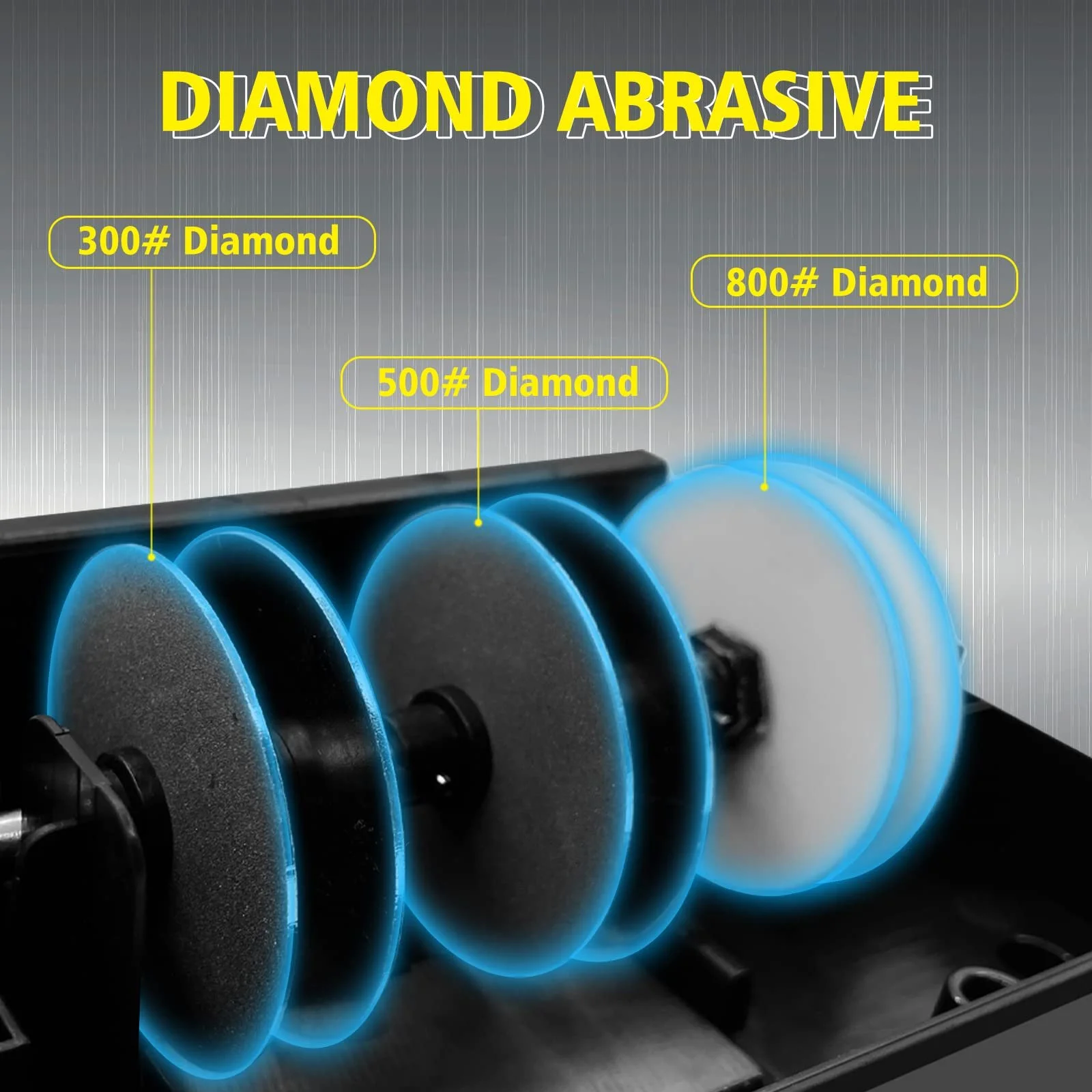 Точилка для ножів Chulovs 3-в-1 електрична алмазна 3-етапна Silver, фото №7