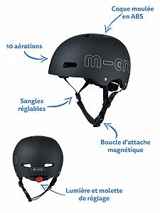 Шлем Micro Матовый Черный для Подростков и Взрослых synthetic.ua - Фото 1