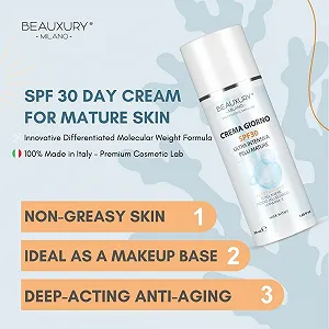 Денний крем для обличчя Beauxury Milano SPF 30 Anti-Age 50 мл synthetic.ua - Фото 1