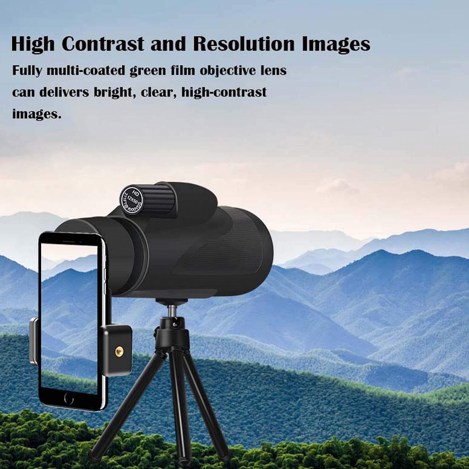 Монокуляр Teleskop 12x50 HD FMC Bak4 Prism водонепроникний, фото №5