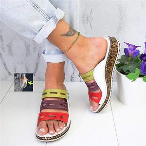 Женские Шлепанцы на платформе для коррекции большого пальца стопы - Фото 1