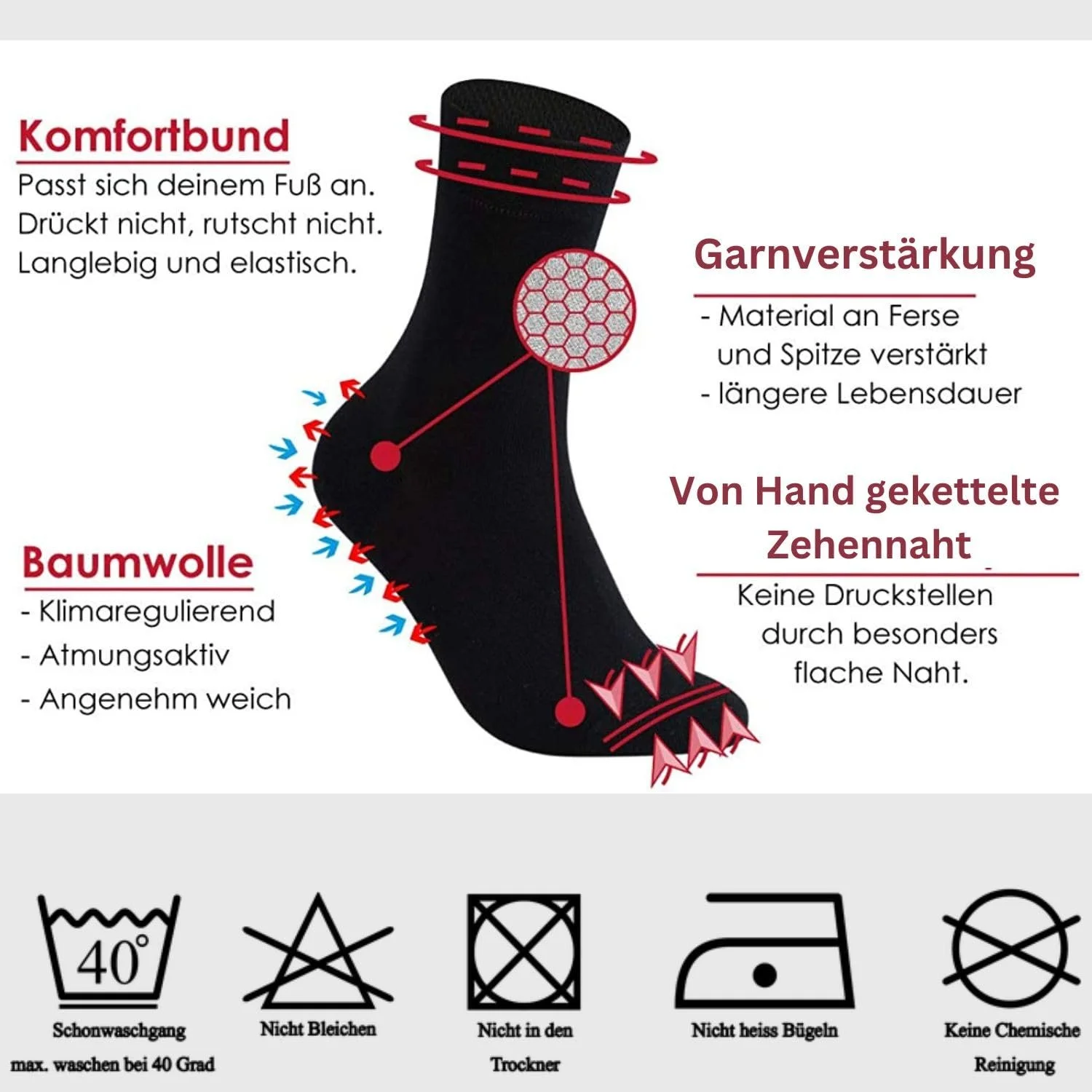 Жіночі шкарпетки Чорний, 10 пар, розмір 35-38, з комфортним поясом без швів, фото №3 Жіночі шкарпетки Чорний, 10 пар, розмір 35-38, з комфортним поясом без швів, фото №3