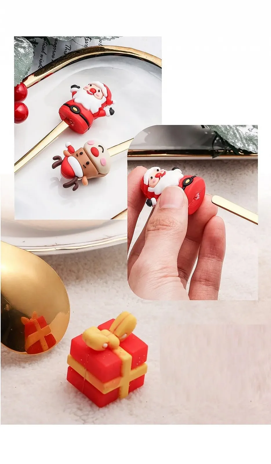 Набір кавових ложок Christmas, ложка для змішування з нержавіючої сталі, фото №5