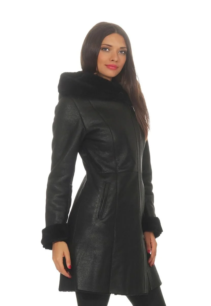 Пальто из овчины Hollert Kate Женское зимнее кожаное пальто, фото №2 Пальто из овчины Hollert Kate Женское зимнее кожаное пальто, фото №2