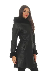 Пальто зі шкіри ягняти Hollert Kate Жіноче зимове шкіряне пальто synthetic.ua - Фото 1