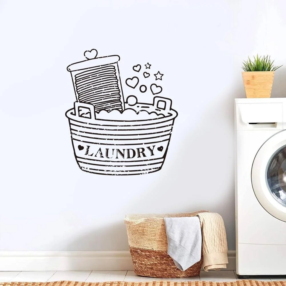 Наклейка на стіну SUPERDANT Laundry Пральня вінілова для пральних машин, фото №5