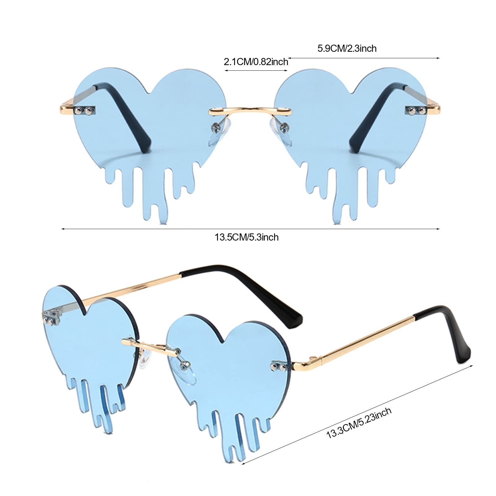 Солнцезащитные очки SoundZero Сердце (2 шт), фото №7
