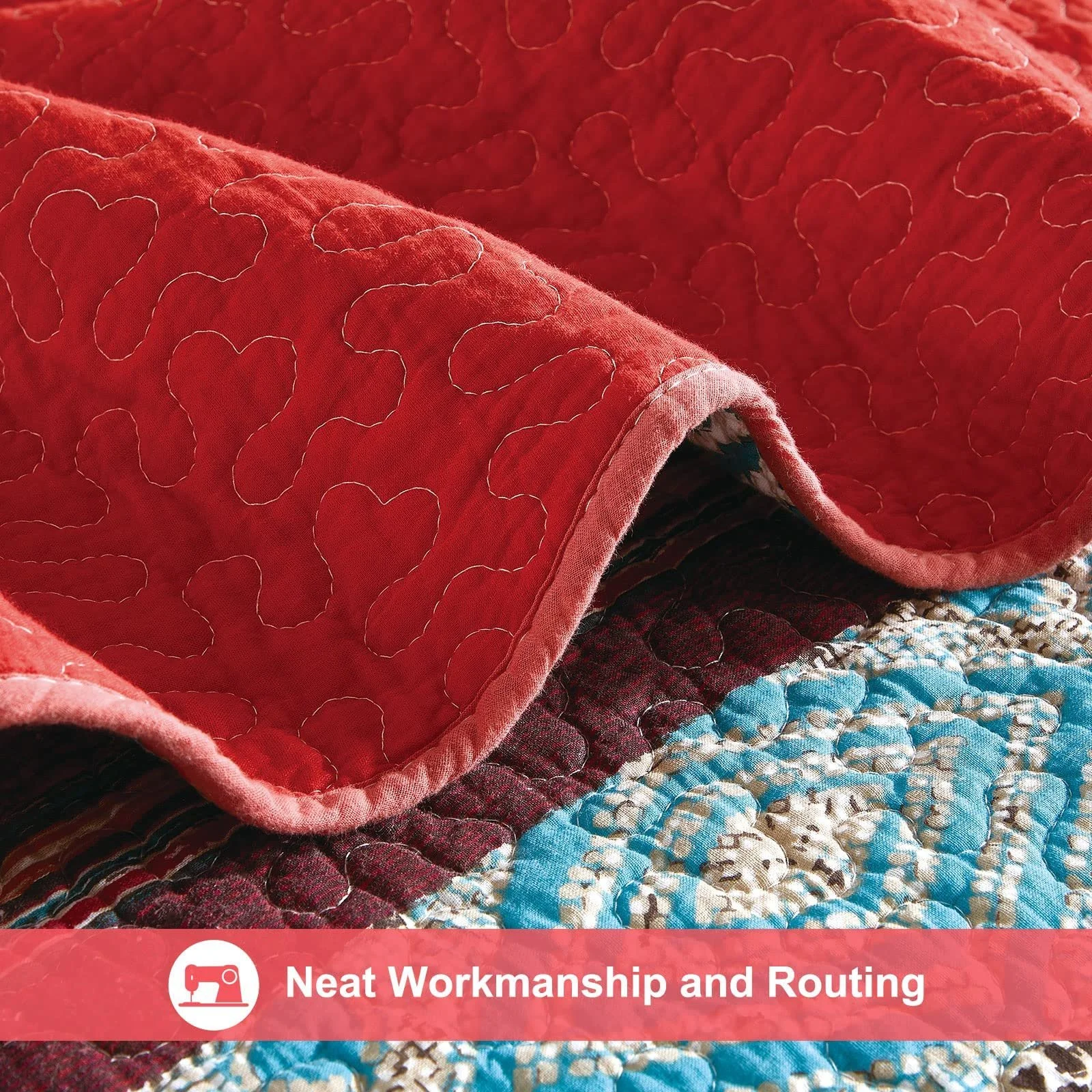 Покрывало Qucover Хлопок 140 x 200 см Красочное для односпальной кровати, дивана, фото №3 Покрывало Qucover Хлопок 140 x 200 см Красочное для односпальной кровати, дивана, фото №3