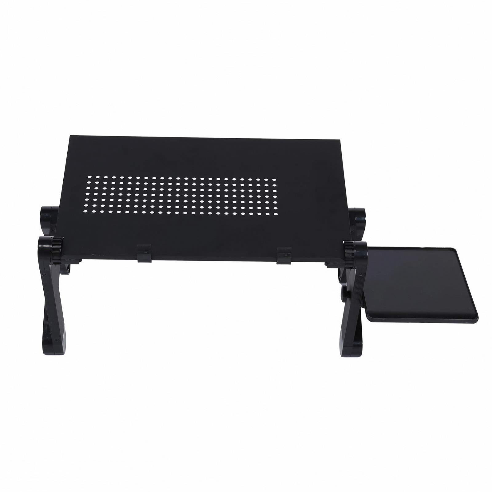 Столик-подставка для ноутбука, регулируемая высота, регулируемый угол наклона, эргономичная алюминиевая подставка, многофункциональный столик для ноутбука, портативный столик для ноутбука с площадкой для мыши для дивана, фото №8