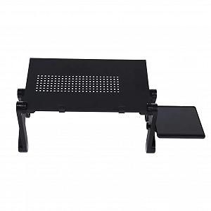 Подставка для ноутбука алюминиевый сплав складная регулируемая с подкладкой для мыши - Фото 1