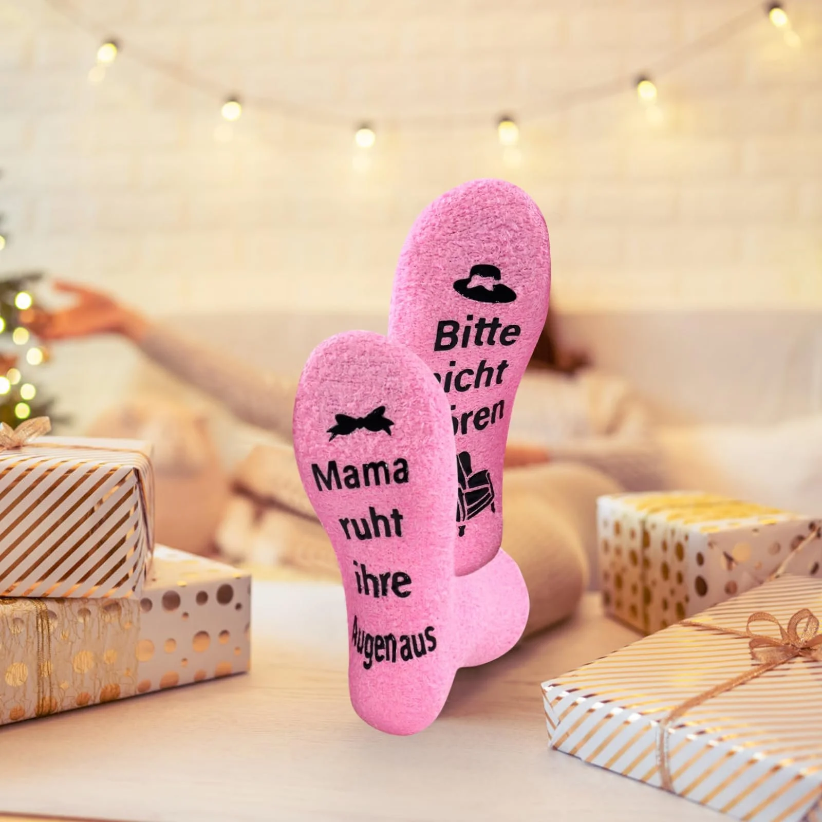 Носки с надписью, 3 крема для рук для женщин, подарочный набор (A), фото №5