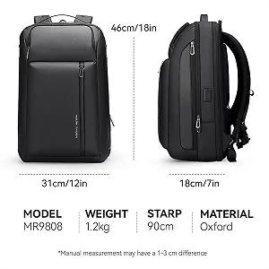 Купить Бизнес-рюкзак Muzee мужской расширяемый 25L-35L 15.6 дюйма 45 x 30 x 18 см Черный - Фото 1 Бизнес-рюкзак Muzee мужской расширяемый 25L-35L 15.6 дюйма 45 x 30 x 18 см Черный - Фото 1