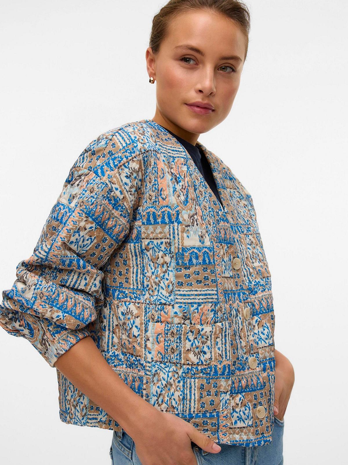 Женская Куртка VERO MODA Vmjane Lulu Ls Quilted Jacket WVN Ga стеганая, фото №5