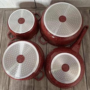 Набор посуды с крышками 10 предметов Top Kitchen ТК00050 Красный - Фото 1