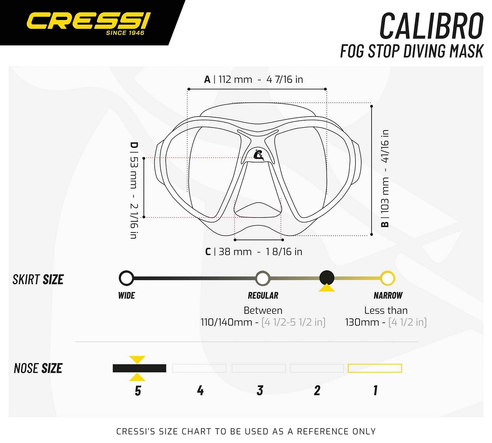 Маска для дайвінгу Cressi Calibro, фото №5