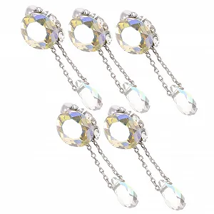 Украшения для ногтей Healvian 2 набора, шармы, драгоценные камни, серьги-гвоздики для маникюра для женщин и девушек, 5 штук x 2 synthetic.ua - Фото 1