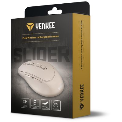 Мышка YENKEE YMS 2080BG Slider Wireless Beige (45019321), фото №9